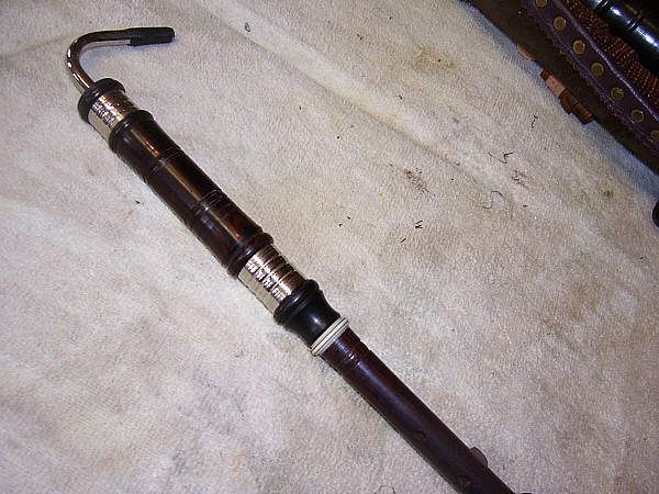 Half set in cocobolo, ebony, artificial ivory, nickel